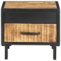 Mesita de noche de madera de mango rugosa 40x40x35 cm de vidaXL, Mesitas de noche - Ref: Foro24-288472, Precio: 72,87 €