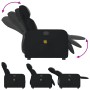 Sillón de masaje reclinable eléctrico cuero sintético negro