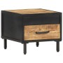 Mesita de noche de madera de mango rugosa 40x40x35 cm de vidaXL, Mesitas de noche - Ref: Foro24-288472, Precio: 72,87 €