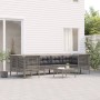 Set de muebles de jardín 8 pzas y cojines ratán sintético gris de vidaXL, Conjuntos de jardín - Ref: Foro24-3187479, Precio: ...