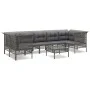 8-piece garden furniture set and gray synthetic rattan cushions by vidaXL, Garden sets - Ref: Foro24-3187479, Price: 474,27 €...
