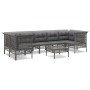 8-teiliges Gartenmöbel-Set und graue synthetische Rattankissen von vidaXL, Gartensets - Ref: Foro24-3187479, Preis: 480,98 €,...