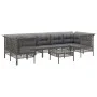 8-piece garden furniture set and gray synthetic rattan cushions by vidaXL, Garden sets - Ref: Foro24-3187479, Price: 474,27 €...