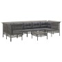 8-teiliges Gartenmöbel-Set und graue synthetische Rattankissen von vidaXL, Gartensets - Ref: Foro24-3187479, Preis: 480,98 €,...