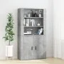Hohes Sideboard aus betongrauem Sperrholz von vidaXL, Sideboards - Ref: Foro24-3185363, Preis: 162,25 €, Rabatt: %