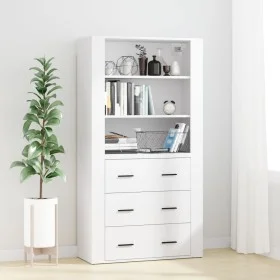 Hohes weißes Sideboard aus Sperrholz von vidaXL, Sideboards - Ref: Foro24-3185391, Preis: 152,42 €, Rabatt: %