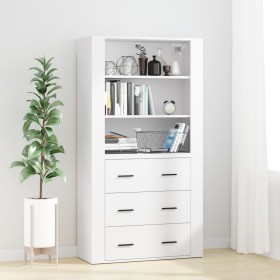 Hohes weißes Sideboard aus Sperrholz von vidaXL, Sideboards - Ref: Foro24-3185391, Preis: 154,36 €, Rabatt: %