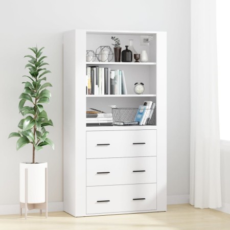 Hohes weißes Sideboard aus Sperrholz von vidaXL, Sideboards - Ref: Foro24-3185391, Preis: 154,36 €, Rabatt: %