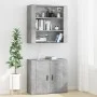 Hohes Sideboard aus betongrauem Sperrholz von vidaXL, Sideboards - Ref: Foro24-3185363, Preis: 162,25 €, Rabatt: %