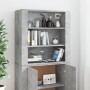 Aparador alto madera contrachapada gris hormigón de vidaXL, Aparadores - Ref: Foro24-3185363, Precio: 162,25 €, Descuento: %