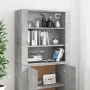 Hohes Sideboard aus betongrauem Sperrholz von vidaXL, Sideboards - Ref: Foro24-3185363, Preis: 162,25 €, Rabatt: %