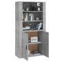 Concrete gray plywood tall sideboard by vidaXL, Sideboards - Ref: Foro24-3185363, Price: 162,25 €, Discount: %