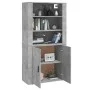 Hohes Sideboard aus betongrauem Sperrholz von vidaXL, Sideboards - Ref: Foro24-3185363, Preis: 162,25 €, Rabatt: %