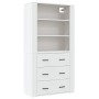 Hohes weißes Sideboard aus Sperrholz von vidaXL, Sideboards - Ref: Foro24-3185391, Preis: 154,36 €, Rabatt: %