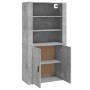 Concrete gray plywood tall sideboard by vidaXL, Sideboards - Ref: Foro24-3185363, Price: 162,25 €, Discount: %