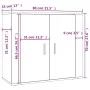 Hohes Sideboard aus betongrauem Sperrholz von vidaXL, Sideboards - Ref: Foro24-3185363, Preis: 162,25 €, Rabatt: %
