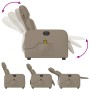 Sillón reclinable de masaje eléctrico cuero sintético capuchino
