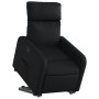 Sillón reclinable elevable cuero artificial negro