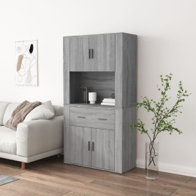Hohes Sideboard aus grauem Sonoma-Sperrholz von vidaXL, Sideboards - Ref: Foro24-3185373, Preis: 165,93 €, Rabatt: %