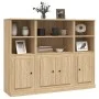 3-teiliges hohes Sideboard aus Sonoma-Eichensperrholz von vidaXL, Sideboards - Ref: Foro24-3185306, Preis: 202,54 €, Rabatt: %