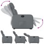 Sillón reclinable elevable cuero artificial gris