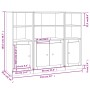 Hohe Sideboards 3 Stück Sperrholz weiß von vidaXL, Sideboards - Ref: Foro24-3185303, Preis: 207,62 €, Rabatt: %