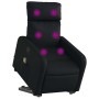 Sillón reclinable de masaje de pie cuero artificial negro