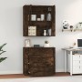 Aparador alto madera contrachapada roble ahumado de vidaXL, Aparadores - Ref: Foro24-3185388, Precio: 176,08 €