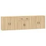 Sideboards 3 pieces plywood oak Sonoma color by vidaXL, Sideboards - Ref: Foro24-3185418, Price: 248,50 €, Discount: %