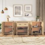 Aparadores 3 piezas madera contrachapada color roble sonoma de vidaXL, Aparadores - Ref: Foro24-3185418, Precio: 247,86 €, De...