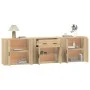 3-teilige Sideboards Sperrholz Sonoma Eiche Farbe von vidaXL, Sideboards - Ref: Foro24-3185418, Preis: 252,60 €, Rabatt: %