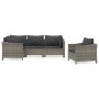 5-piece garden furniture set and gray synthetic rattan cushions by vidaXL, Garden sets - Ref: Foro24-3187280, Price: 451,51 €...