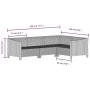 Set de muebles de jardín 5 pzas y cojines ratán sintético gris de vidaXL, Conjuntos de jardín - Ref: Foro24-3187280, Precio: ...