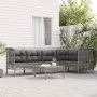 6-piece garden furniture set and gray synthetic rattan cushions by vidaXL, Garden sets - Ref: Foro24-3187508, Price: 378,17 €...