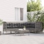 6-teiliges Gartenmöbel-Set und graue synthetische Rattankissen von vidaXL, Gartensets - Ref: Foro24-3187508, Preis: 383,93 €,...
