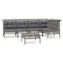6-piece garden furniture set and gray synthetic rattan cushions by vidaXL, Garden sets - Ref: Foro24-3187508, Price: 378,17 €...