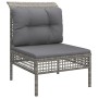 6-teiliges Gartenmöbel-Set und graue synthetische Rattankissen von vidaXL, Gartensets - Ref: Foro24-3187508, Preis: 383,93 €,...