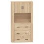 Hohes Sideboard aus eichenfarbenem Sperrholz von vidaXL, Sideboards - Ref: Foro24-3185386, Preis: 180,35 €, Rabatt: %