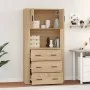 Aparador alto madera contrachapada color roble de vidaXL, Aparadores - Ref: Foro24-3185386, Precio: 185,76 €, Descuento: %