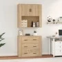 Aparador alto madera contrachapada color roble de vidaXL, Aparadores - Ref: Foro24-3185386, Precio: 185,76 €, Descuento: %