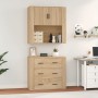 Hohes Sideboard aus eichenfarbenem Sperrholz von vidaXL, Sideboards - Ref: Foro24-3185386, Preis: 180,35 €, Rabatt: %
