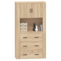 Hohes Sideboard aus eichenfarbenem Sperrholz von vidaXL, Sideboards - Ref: Foro24-3185386, Preis: 180,35 €, Rabatt: %