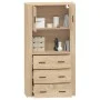 Aparador alto madera contrachapada color roble de vidaXL, Aparadores - Ref: Foro24-3185386, Precio: 185,76 €, Descuento: %