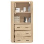 Hohes Sideboard aus eichenfarbenem Sperrholz von vidaXL, Sideboards - Ref: Foro24-3185386, Preis: 180,35 €, Rabatt: %