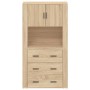 Hohes Sideboard aus eichenfarbenem Sperrholz von vidaXL, Sideboards - Ref: Foro24-3185386, Preis: 180,35 €, Rabatt: %