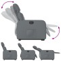 Sillón reclinable elevable eléctrico de cuero sintético gris