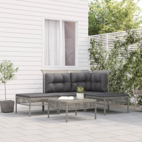 5-piece garden furniture set with gray synthetic rattan cushions by vidaXL, Garden sets - Ref: Foro24-3187496, Price: 293,03 ...