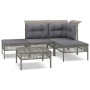 5-piece garden furniture set with gray synthetic rattan cushions by vidaXL, Garden sets - Ref: Foro24-3187496, Price: 293,03 ...