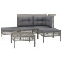 5-piece garden furniture set with gray synthetic rattan cushions by vidaXL, Garden sets - Ref: Foro24-3187496, Price: 293,03 ...