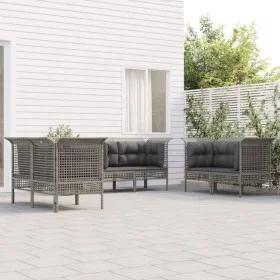 6-piece garden furniture set and gray synthetic rattan cushions by vidaXL, Garden sets - Ref: Foro24-3187492, Price: 358,75 €...